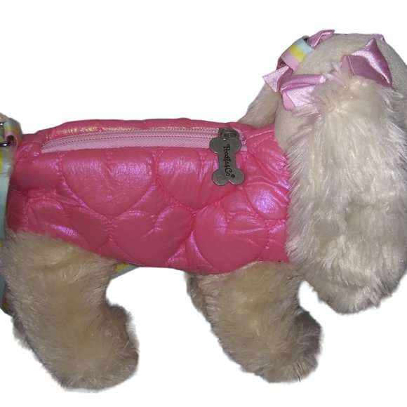 Poochie & Co Lizzie the Beagle CONFETTI Girls Plush Dog Purse Rainbow Strap Bag - Picture 2 of 11